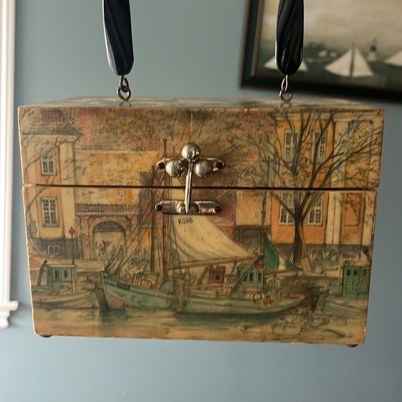 Vintage Billie Ross of The Palm Beaches -Swedish Box Purse - Picture 17 of 17